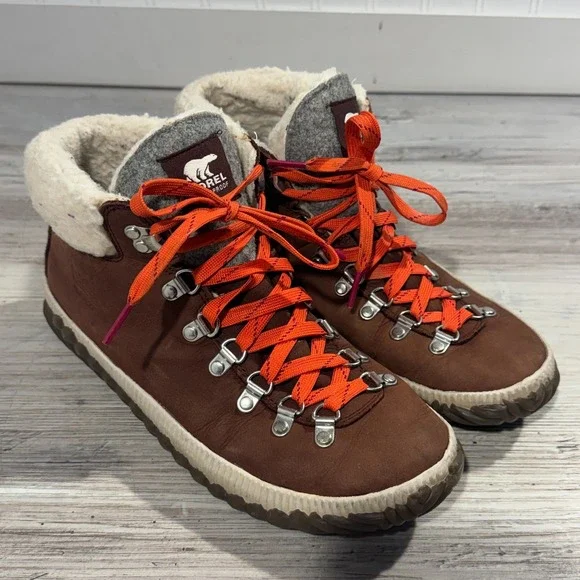 Sorrel Out N About Plus Conquest Women's Waterproof Brown Boots Sz 8.5 - Picture 1 of 10